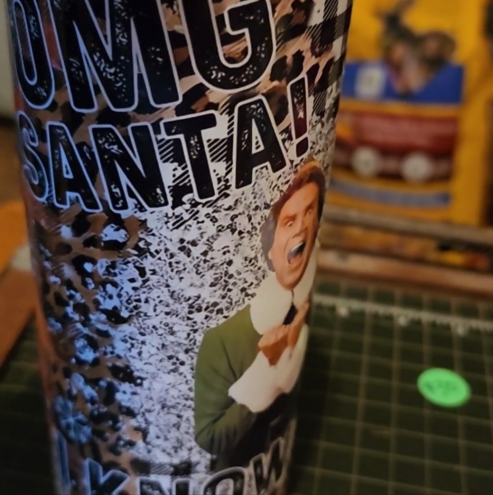 Leopard Print Christmas Tumbler - Picture 1 of 1